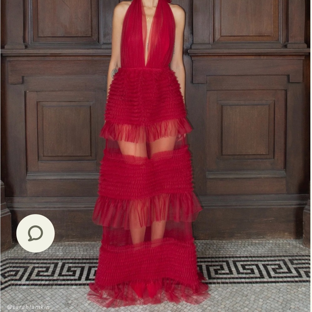 Meshki Minka Ruffle Halter Dress